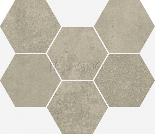 Мозаика Italon Terraviva Floor Hexagon Greige